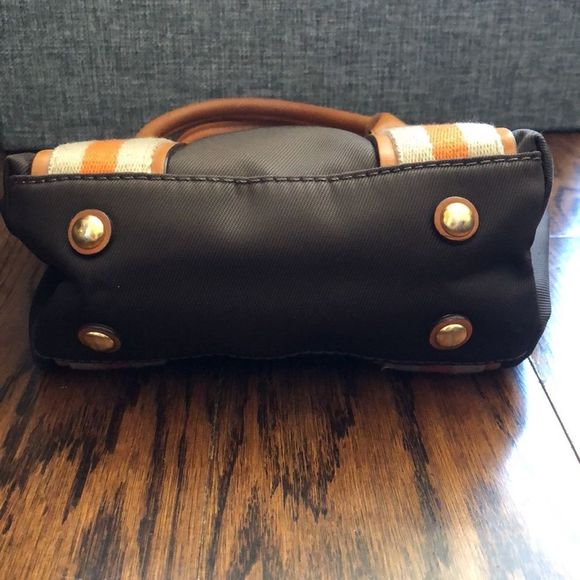 MICHAEL KORS Brown Orange Beige Hand Bag With Leather Handles - Picture 7 of 16